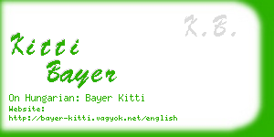 kitti bayer business card